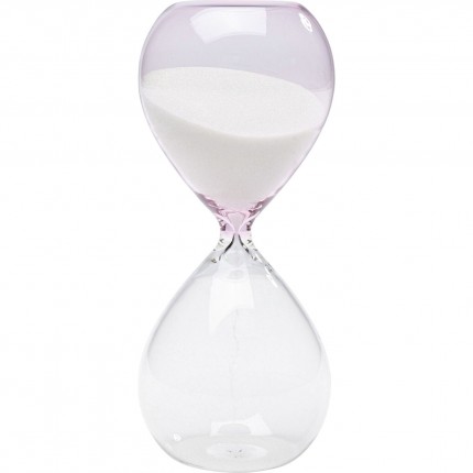 Hourglass Timer 17cm clear and white Kare Design