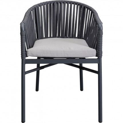 Outdoor Chair with armrests Santanyi Grey Kare Design