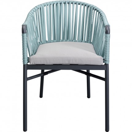 Outdoor Chair with armrests Santanyi blue Kare Design