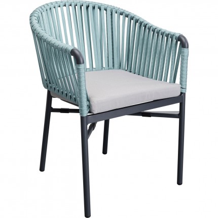 Outdoor Chair with armrests Santanyi blue Kare Design