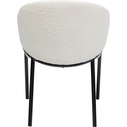 Chair with armrests Boulevard Boucle cream Kare Design