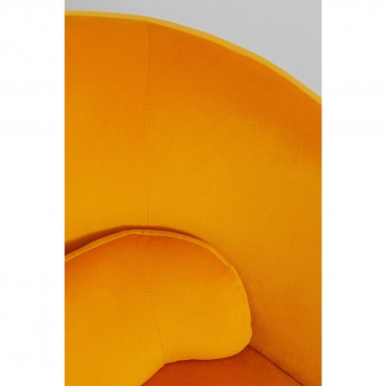 Swivel armchair Orion velvet yellow Kare Design