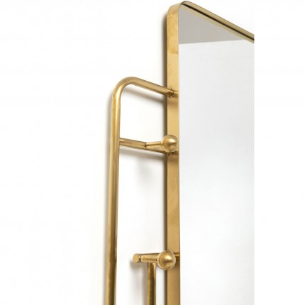 Wall Coat Rack Tristan Mirror 150x76cm gold Kare Design