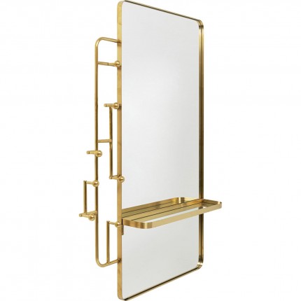 Wall Coat Rack Tristan Mirror 150x76cm gold Kare Design