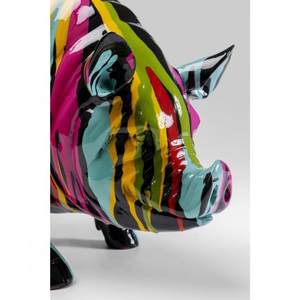 Deco black pig paint drips Kare Design