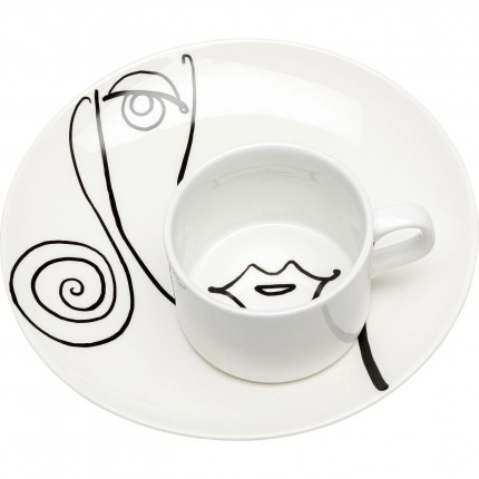 Coffee cup Viso woman (4/set) Kare Design