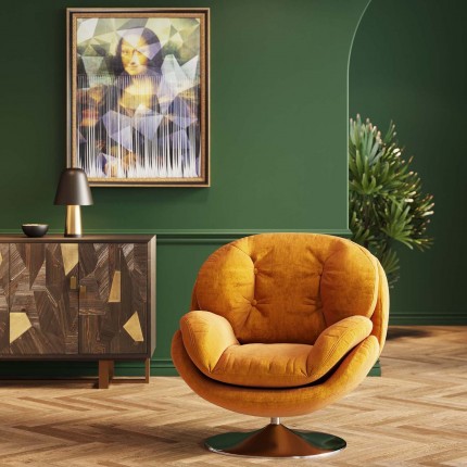 Swivel Armchair Cosy Amber Kare Design