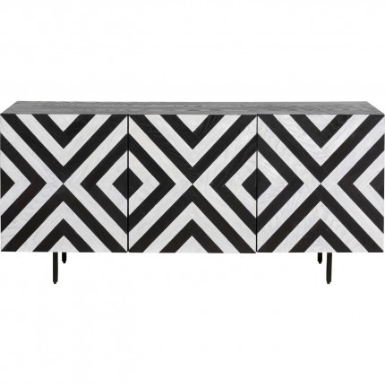 Sideboard Arctic black and white Kare Design