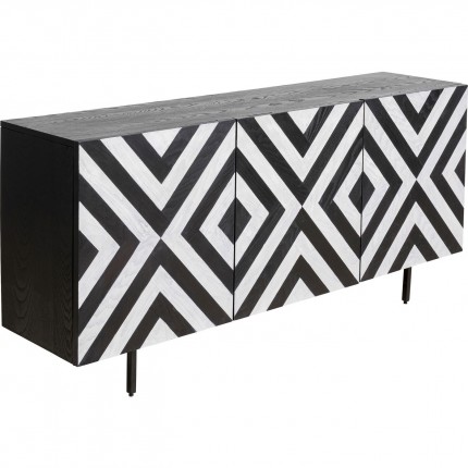 Sideboard Arctic black and white Kare Design