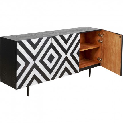 Sideboard Arctic black and white Kare Design