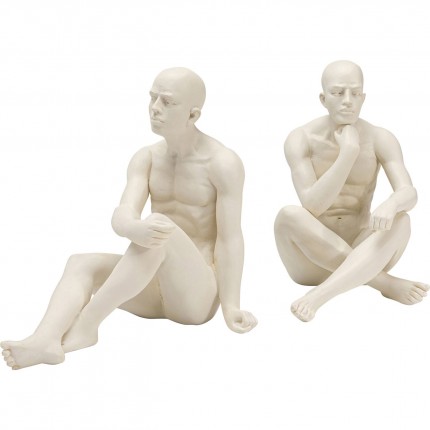 Bookend men white sitting (2/set) Kare Design