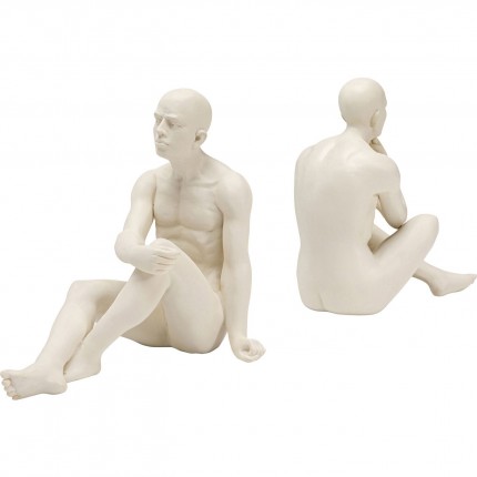 Bookend men white sitting (2/set) Kare Design