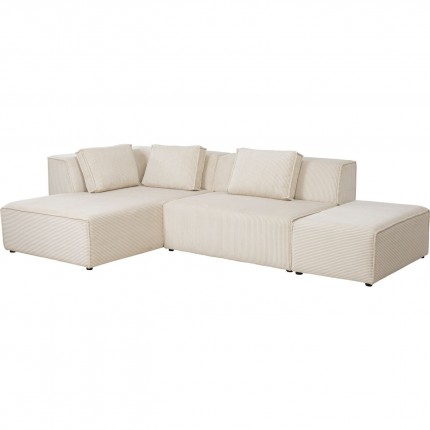 Corner Sofa Infinity Cord Cream Left Kare Design