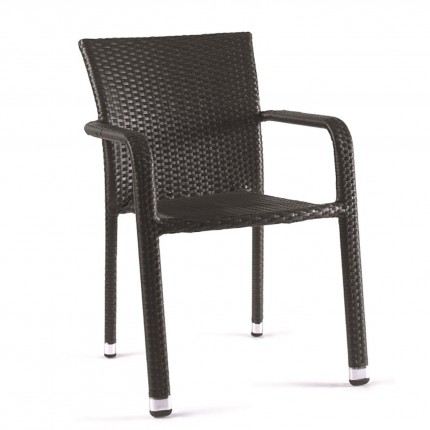 Bastia black garden chair Gescova