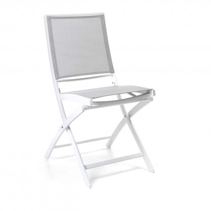 Gescova Cassis white and grey folding garden chair