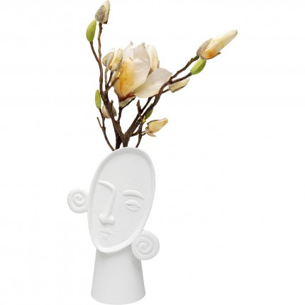 Vase Curly Head white 29cm Kare Design