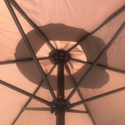 Umbrella with crank handle 300cm taupe Gescova