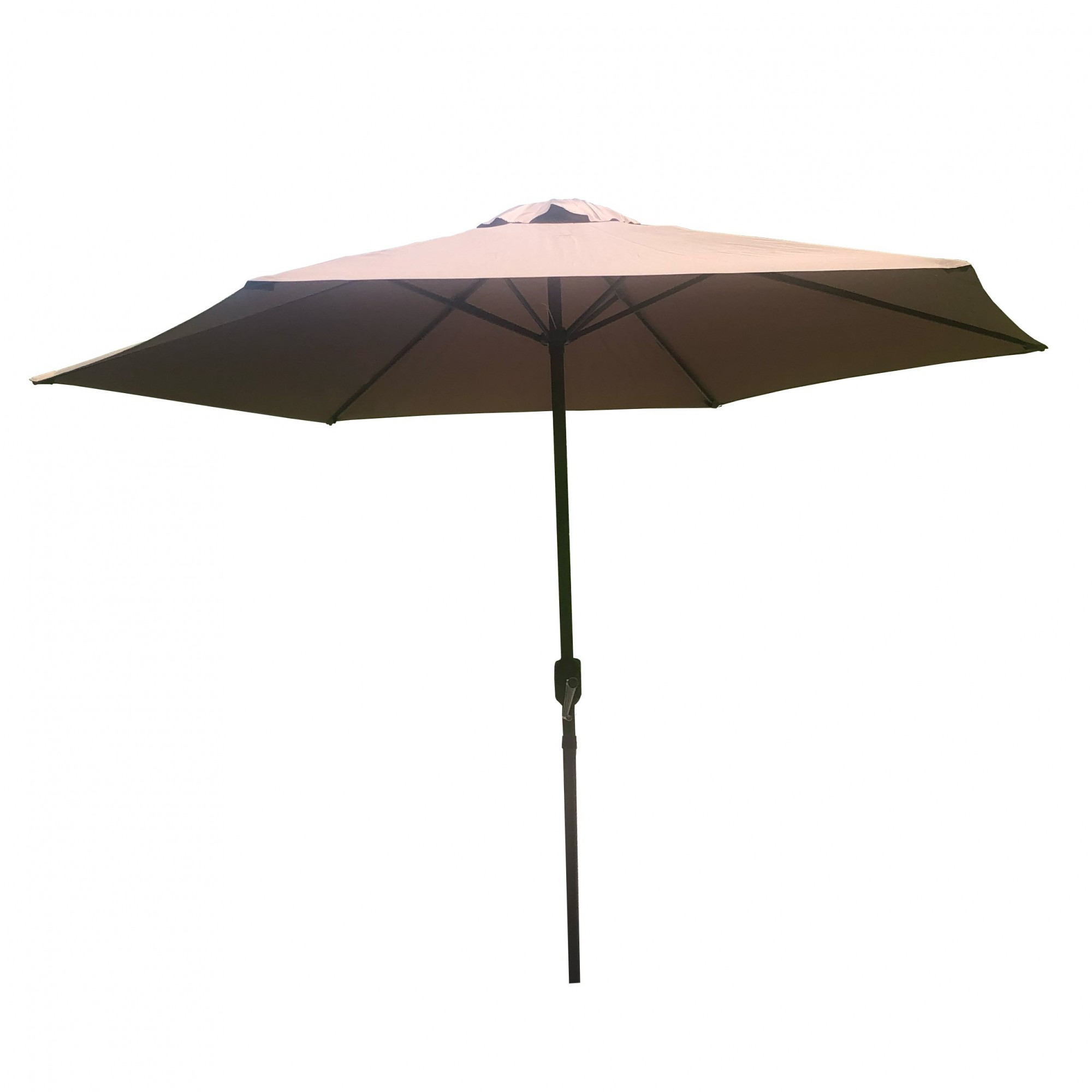 Parasol avec manivelle 300cm taupe Gescova