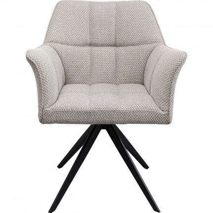 Swivel chair with armrests Thinktank grey Kare Design