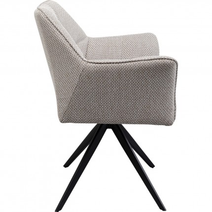 Swivel chair with armrests Thinktank grey Kare Design