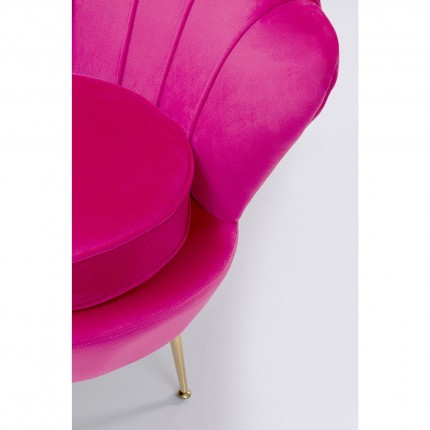 Armchair Water Lily Fuchsia velvet Gold Kare Design