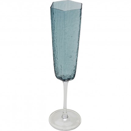 Champagne Glass Cascata blue (6/Set) Kare Design