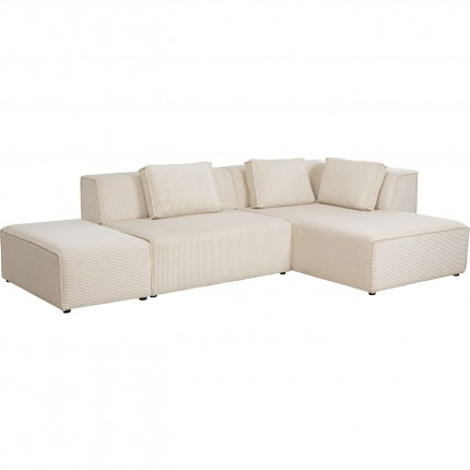 Corner Sofa Infinity Cord Cream Right Kare Design