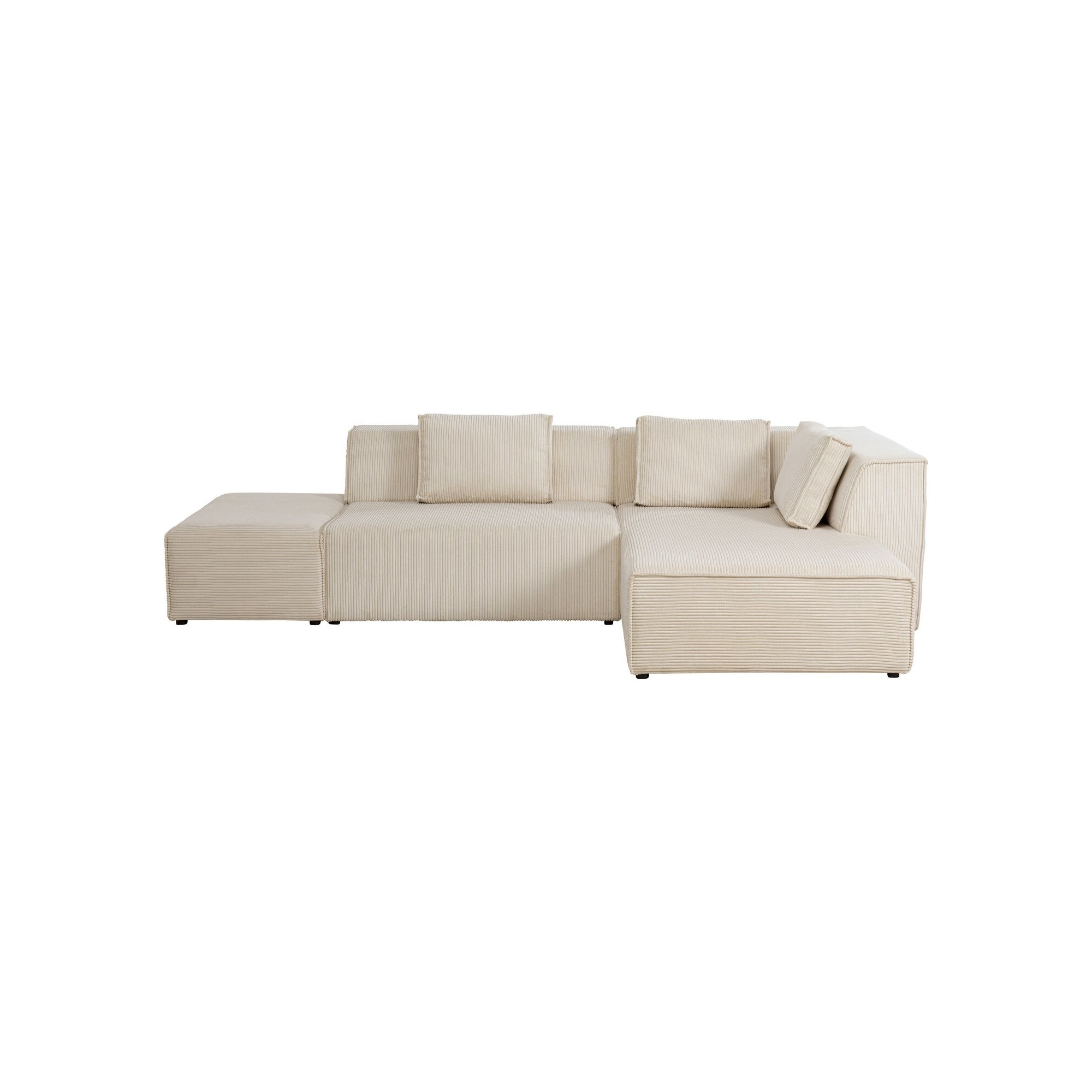 Corner Sofa Infinity Ottomane Cord Creme Right