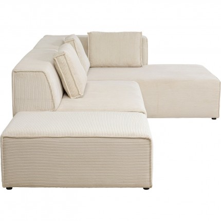 Corner Sofa Infinity Cord Cream Right Kare Design