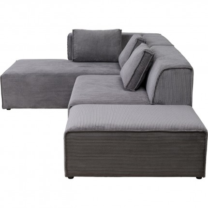 Corner Sofa Infinity Cord Grey Left Kare Design