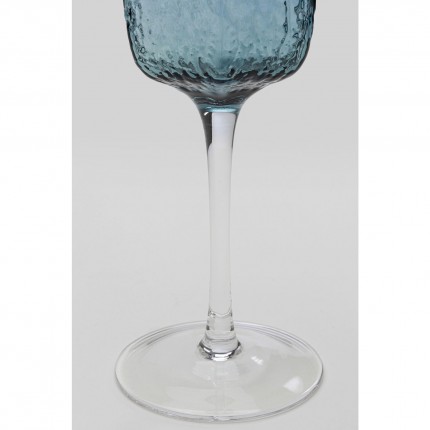 Red Wine Glass Cascata blue (6/Set) Kare Design