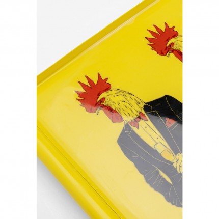 Tray Ego rooster yellow Kare Design