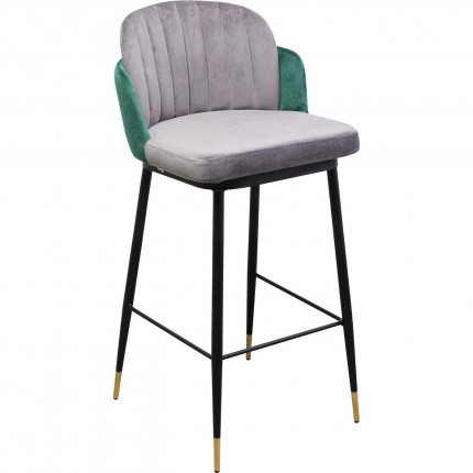 Bar Stool Hojas grey and green Kare Design