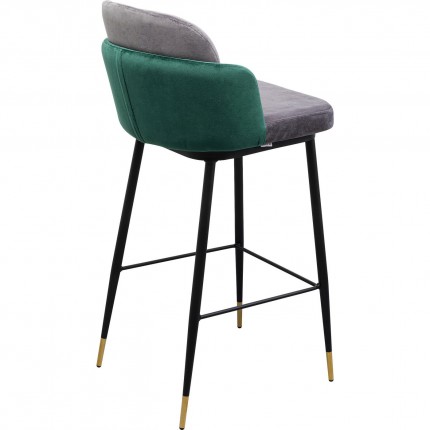 Bar Stool Hojas grey and green Kare Design