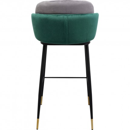 Bar Stool Hojas grey and green Kare Design