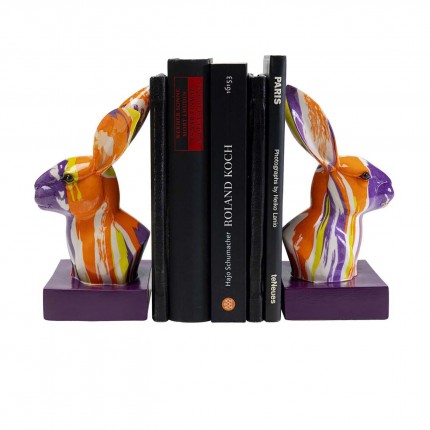 Bookend rabbit paint drips (2/Set) Kare Design