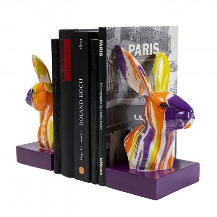 Bookend rabbit paint drips (2/Set) Kare Design