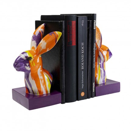 Bookend rabbit paint drips (2/Set) Kare Design