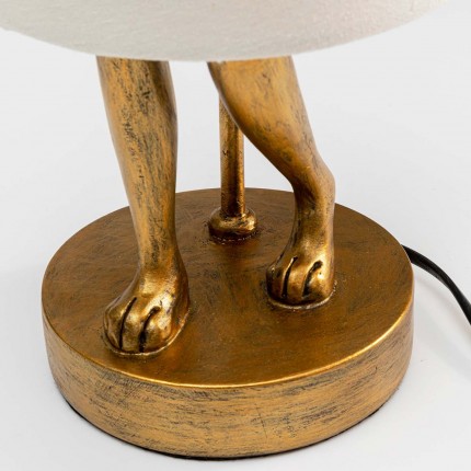 Table Lamp Animal rabbit 50cm gold and beige Kare Design