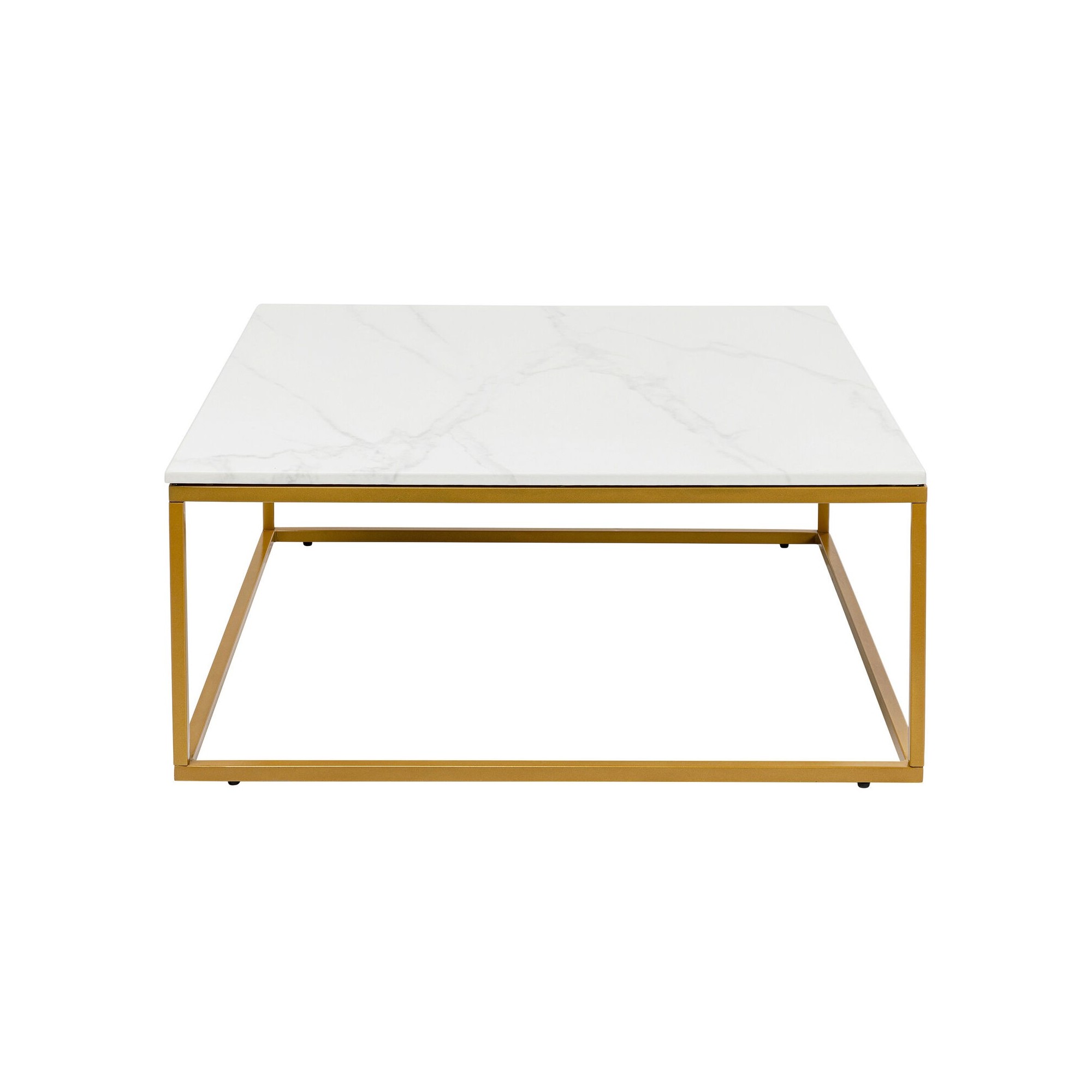 Table basse Key West dorée 90x90cm Kare Design