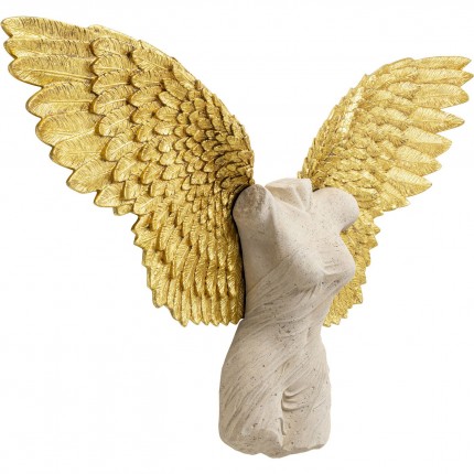 Wall Decoration Woman Bust Golden Wings 124x71cm Kare Design