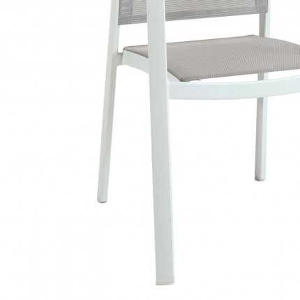 Gescova Bilbao white garden chair with armrests