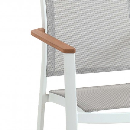 Gescova Bilbao white garden chair with armrests