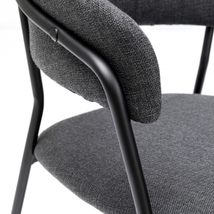 Chair with armrests Belle anthracite Kare Design