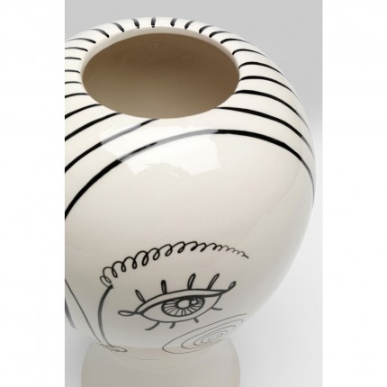 Vase Favola woman white and black Kare Design