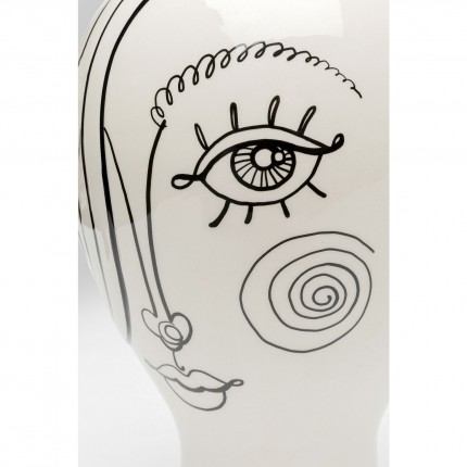 Vase Favola woman white and black Kare Design