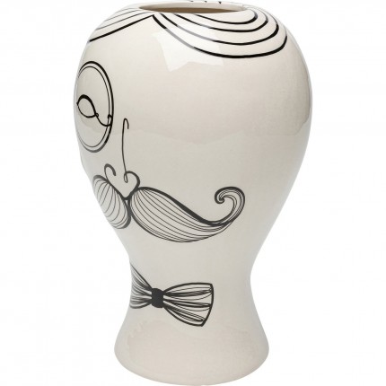 Vase Favola man white and black Kare Design