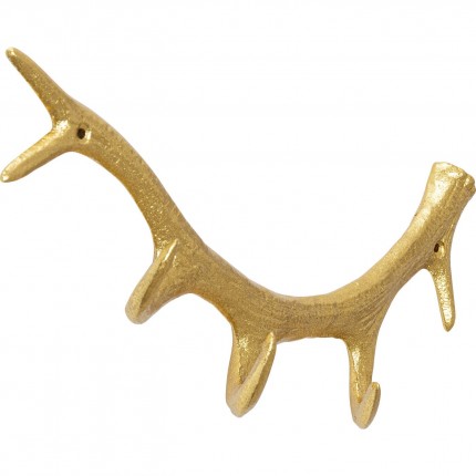 Wall Coat Rack antler gold Kare Design