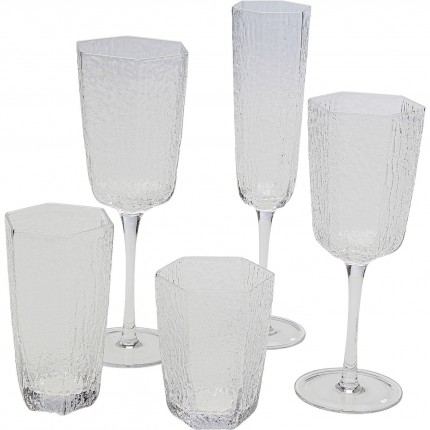 White Wine Glass Cascata (6/Set) Kare Design