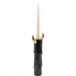 Candle Holder Yeti 30cm black and gold Kare Design